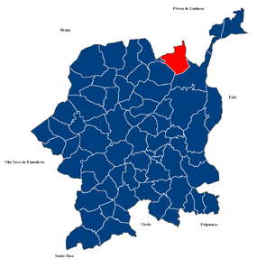 Localização no Município de Guimarães