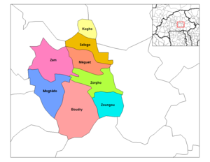 Provincial map of its departments