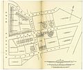 1897年的加連威老道及附近街道地圖，左方的「羅便臣道（Robinson Road）」仍未易名為彌敦道