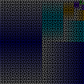 Hilbert curve, construction color coded