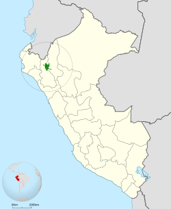 Distribución geográfica del incaspiza chico.