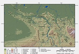 Carte topographique de la Basse-Saxe avec la forêt de Reinhard au sud.