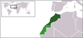 Morocco and Western Sahara (light green)