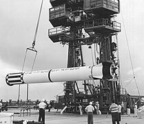 Erection of Redstone at Launch Complex 5