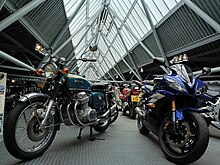 Motorcycle gallery in the National Motor Museum at Beaulieu