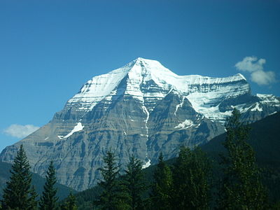 Mount Robson in British Columbia is the highest summit of the Canadian Rockies.
