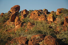 Detalle de la meseta de Waterberg.