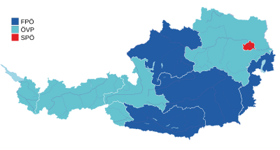 Stärkste Partei auf Bundesländerebene (mit Wahlkarten)