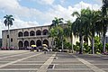 Vista de la plaza y el Alcázar de Colón en 2017.