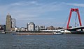 Rotterdam, view to the Wijnhaven (with the Witte Huis) and the bridge (the Willemsbrug) from Noordereiland