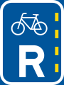 Reserved lane for bicycles