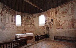 The interior of the church in Saint-Jacques-des-Guérets