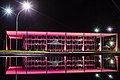 The Supreme Court lit up in pink for Breast Cancer Awareness Month on October 29, 2020