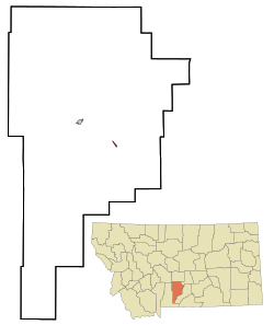 Location of Greycliff, Montana