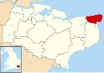 Thanet shown within Kent