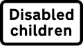"Disabled children" plate used with the children sign