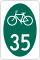 State Bicycle Route 35 marker