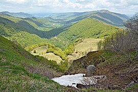 Vallée de la Petite Rhue vue depuis le Pas de Peyrol