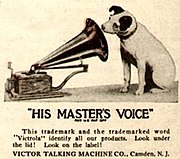 Victor Talking Machine Company advertisement from 1921