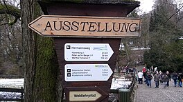 Hermannsweg signage in Heimat-Tierpark Bielefeld