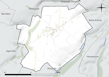 Carte hydrographique de la commune.