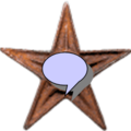 (Barnstar with bubble) - Improved, simplistic Barnstar per advice for Discussion Award suggestion