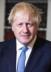 A close-up photograph of Boris Johnson
