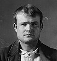 Butch Cassidy mug shot from the Wyoming Territorial Prison in 1894.