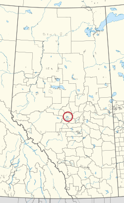 Location in Alberta