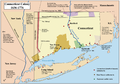 Image 12Map showing the Connecticut, New Haven, and Saybrook colonies and the CT-NY dispute (from History of Connecticut)