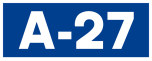 Autovía A-27 shield}}