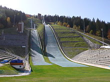 Vue du site des tremplins de saut à ski du Praz.