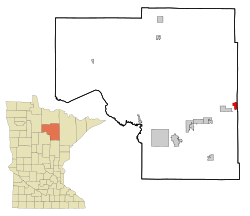 Location of the city of Keewatin within Itasca County, Minnesota