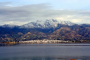 Vista de Caristo do mar.