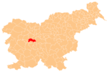 The location of the Municipality of Dobrova–Polhov Gradec