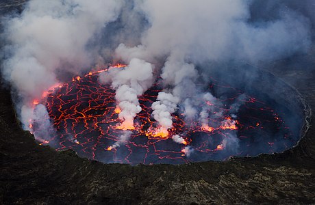 Lava lake at Mount Nyiragongo, by Cai Tjeenk Willink
