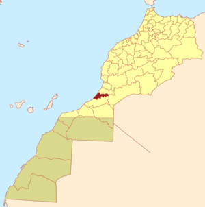 Localização da província de Sidi Ifni em Marrocos. Sara Ocidental incluído.