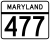 Maryland Route 477 marker