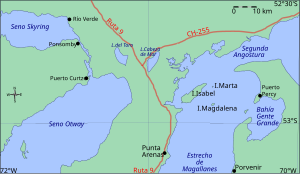 Magdalena, Marta and Isabel Islands, North-East of Punta Arenas