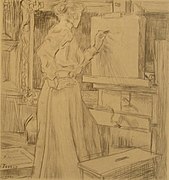 Maria Ida Adriana Hoogendijk portrait, 1901 by Jan Toorop