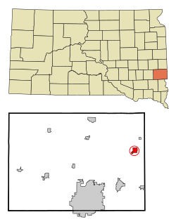 Location in Minnehaha County and the state of South Dakota