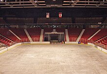 An ice arena empty at the time