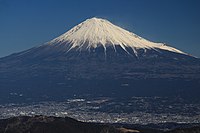 富士山と山麓の富士宮市街地