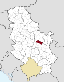 Location of the municipality of Despotovac within Serbia