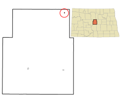 Location of Martin, North Dakota