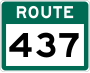 Route 437 marker