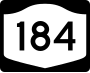 New York State Route 184 marker