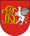 Former coat of arms of Choroszcz with the initials KB (Jan Klemens Branicki) and the Griffin