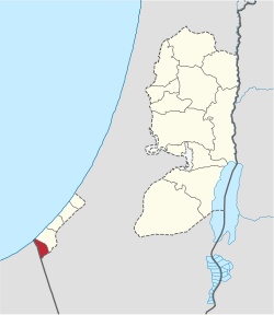 Location of Rafah Governorate