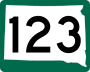 Highway 123 marker